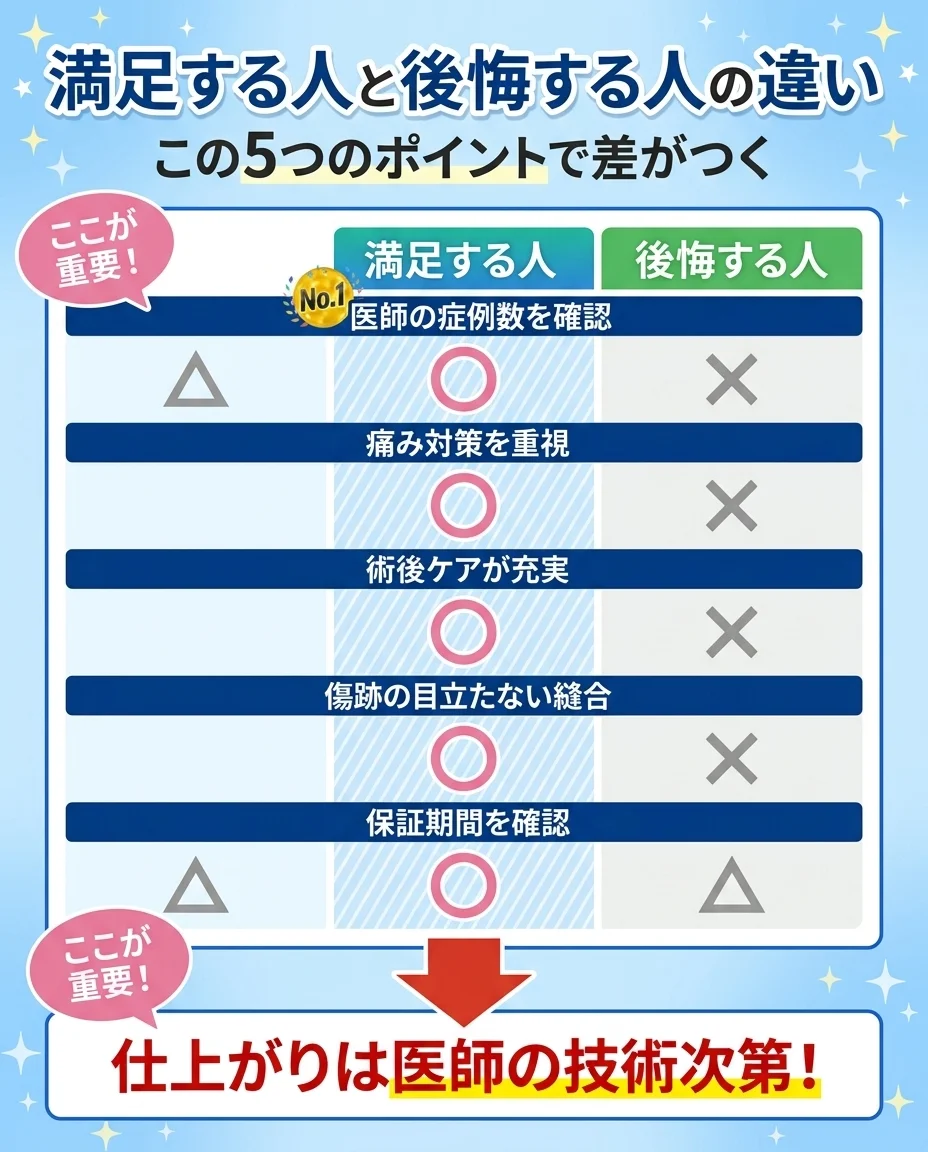 包茎手術で後悔しないクリニックの選び方｜失敗する人vs成功する人