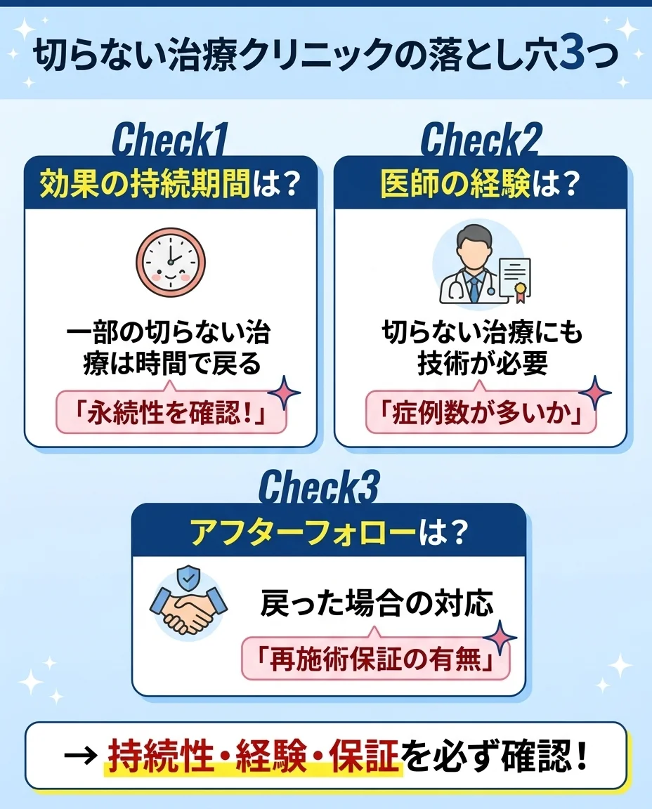 格安クリニックの落とし穴3つ｜医師の経験・追加料金・保証なしに注意