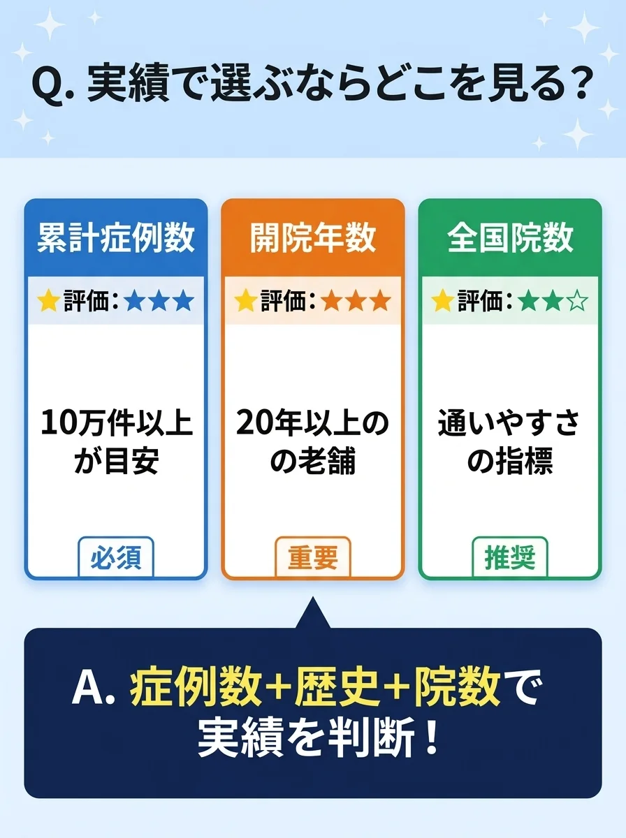 失敗しないクリニック選び3つのポイント｜症例数・料金・術後保証